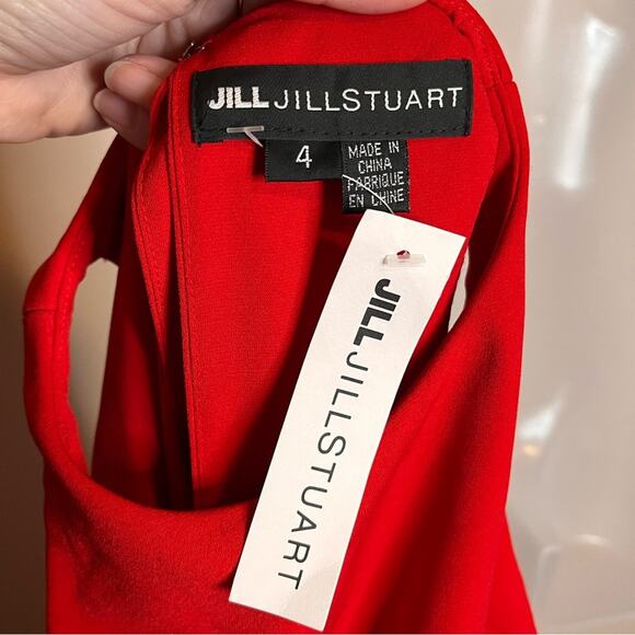 NWT BHLDN Jill Stuart Red Iva Crepe Maxi Formal Dress Size 4 Anthropologie Prom - Picture 6 of 7